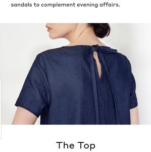 SALE! Cuyana Denim Tie Back Top